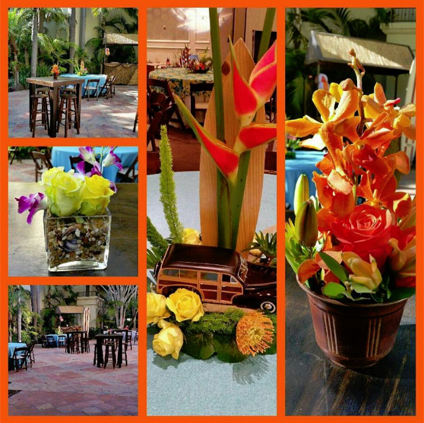 Beach Themed Centerpieces Los Angeles Party Designs